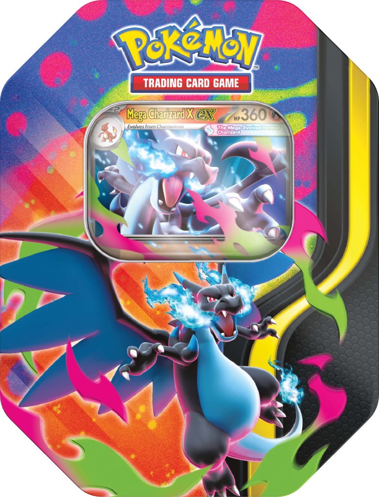 Pokémon TCG: Mega Charizard Tin: Mega Charizard X EX (PRE-ORDER) Release date: 20th February 2026