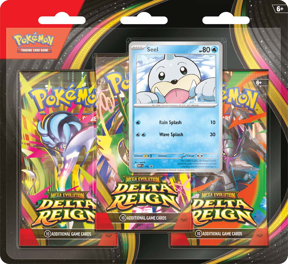 Pokemon TCG: Mega Evolution—Delta Reign Three-Booster Blister - PRE ORDER-Release Date: November 6th 2026