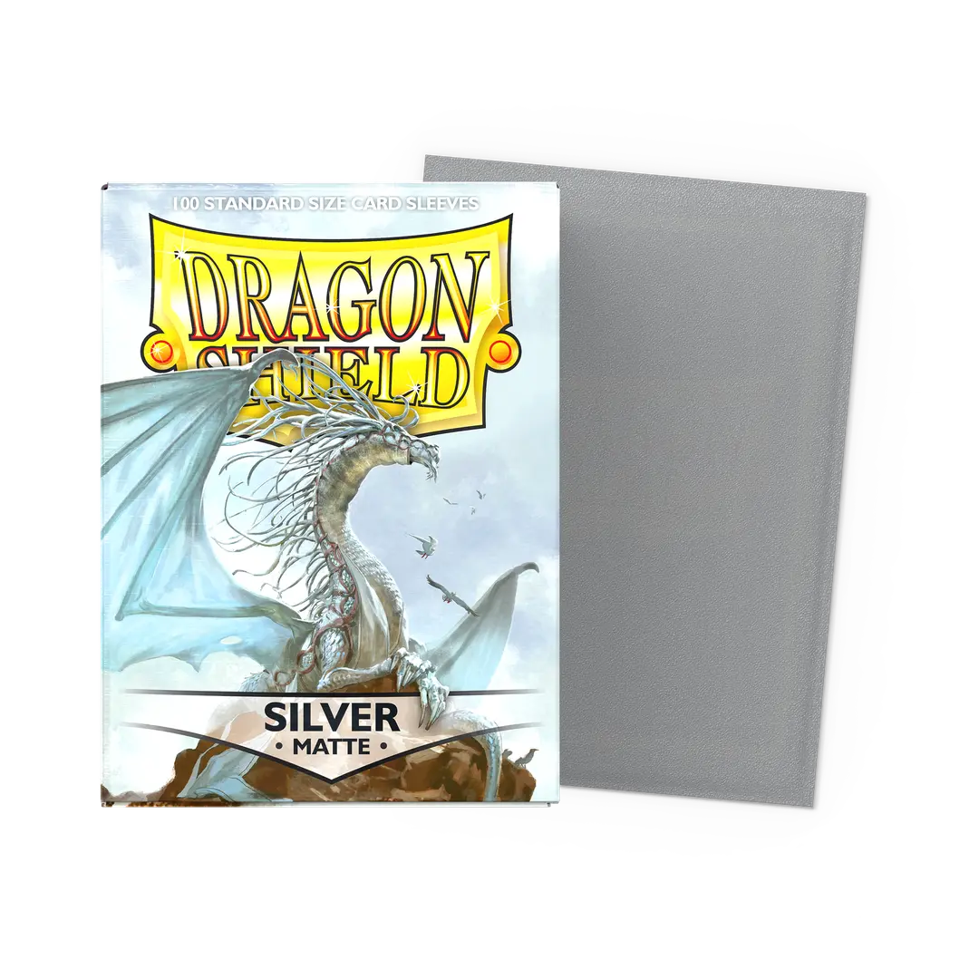 Dragon Shield Sleeves Silver Matte 100 ct