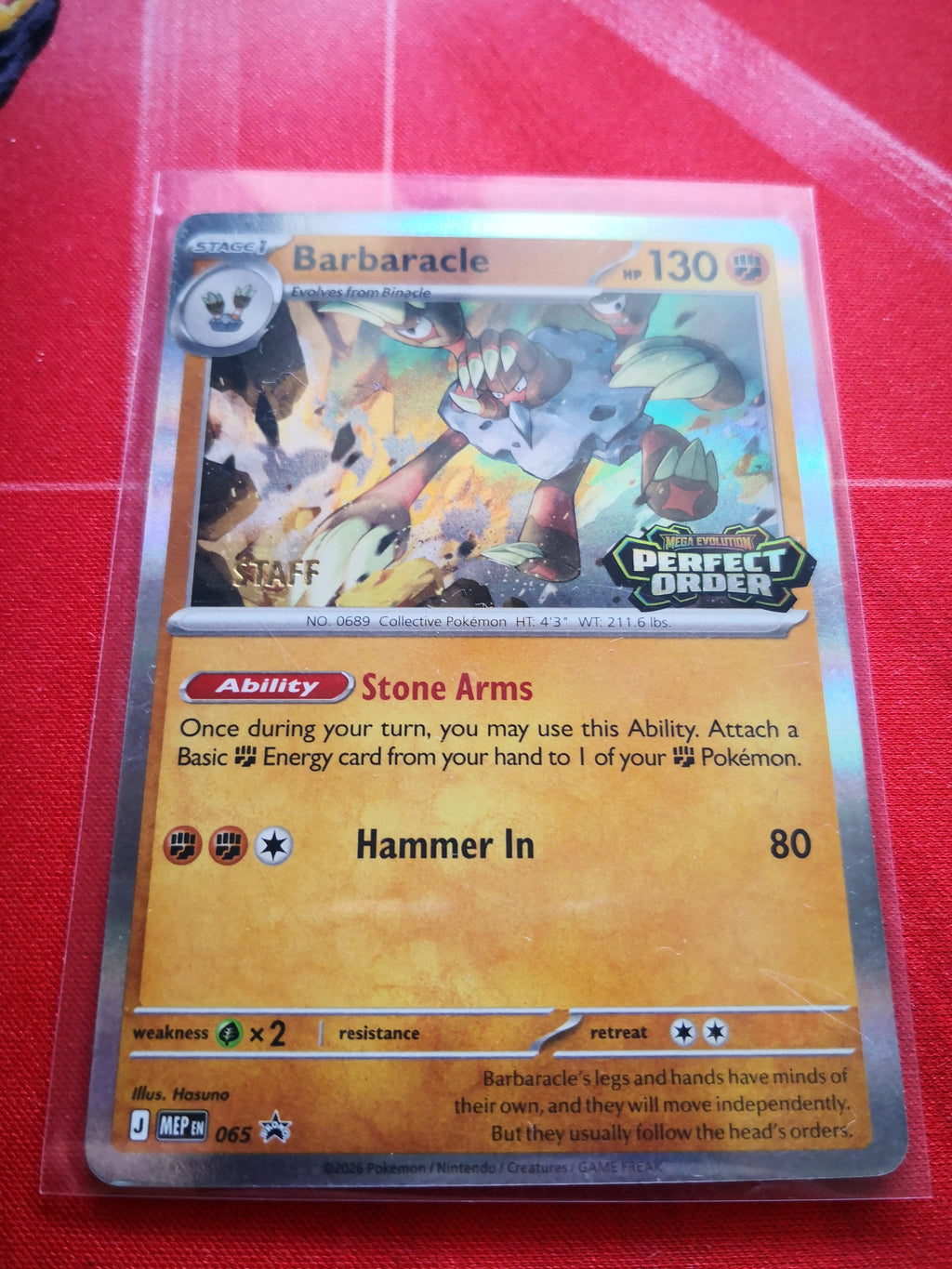 Barbaracle 065 -Staff Stamped - Mega Evolution Promos - Pokemon TCG Singles