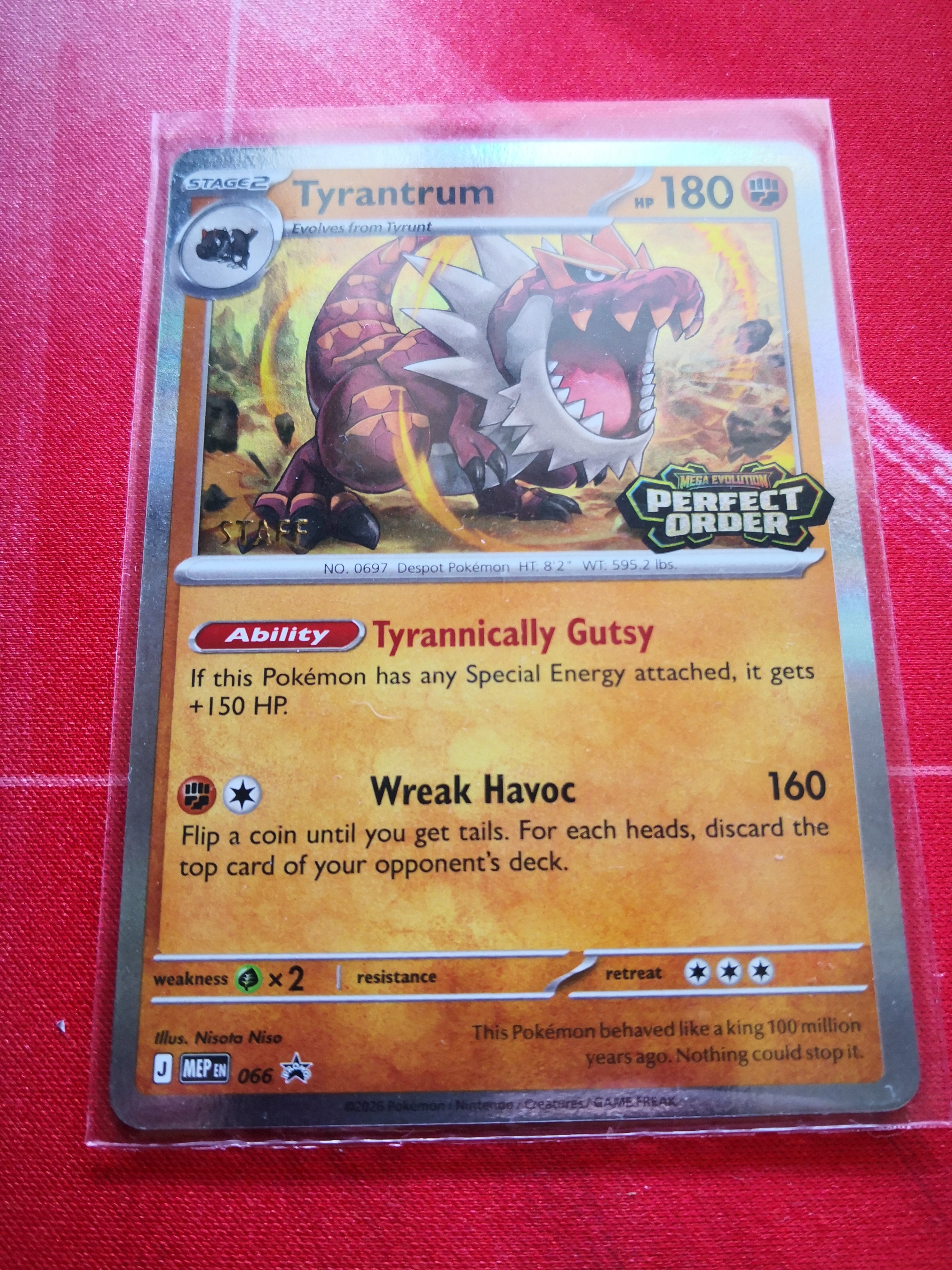 Tyrantrum 066 -Staff Stamped - Mega Evolution Promos - Pokemon TCG Singles
