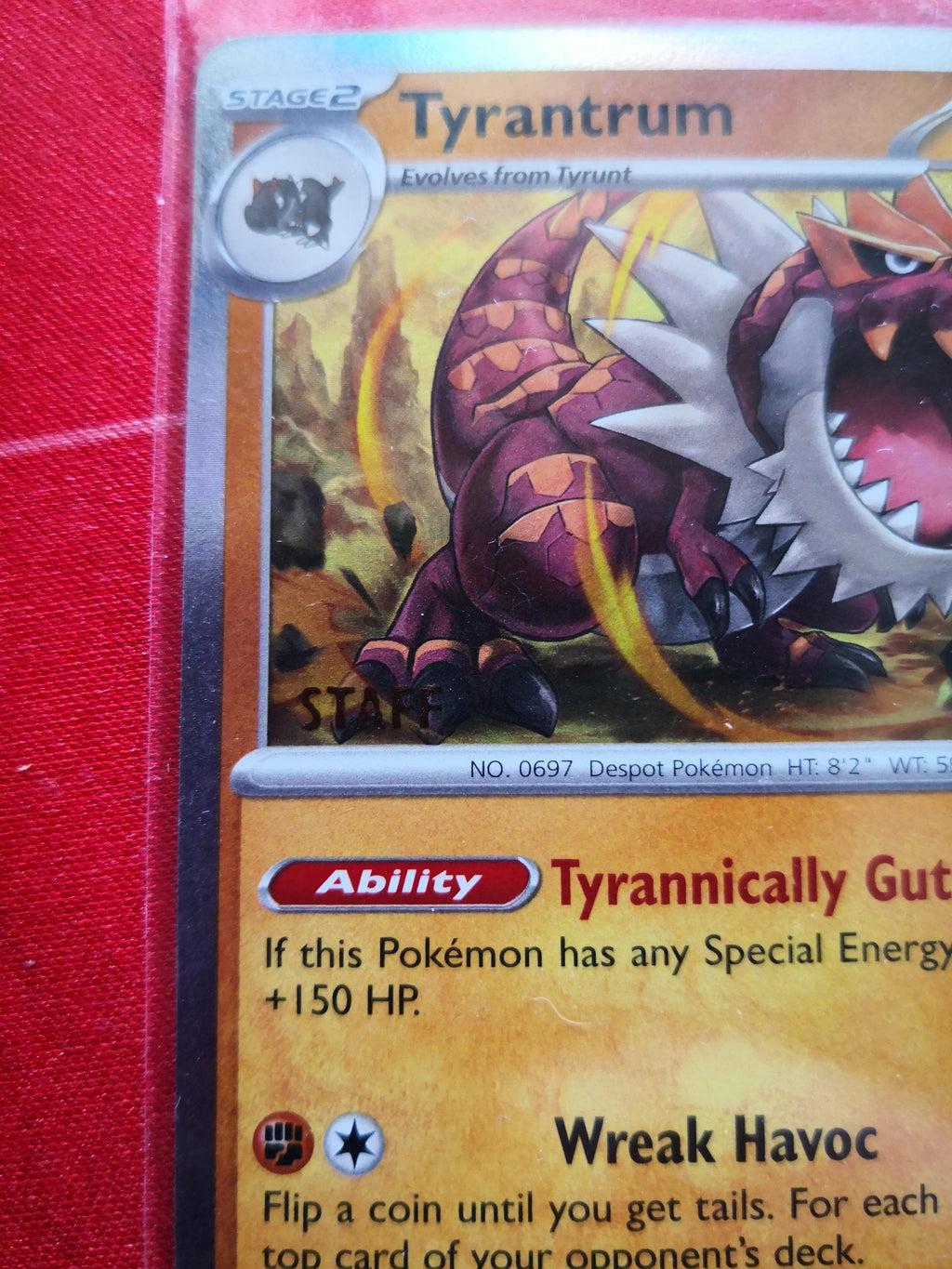 Tyrantrum 066 -Staff Stamped - Mega Evolution Promos - Pokemon TCG Singles