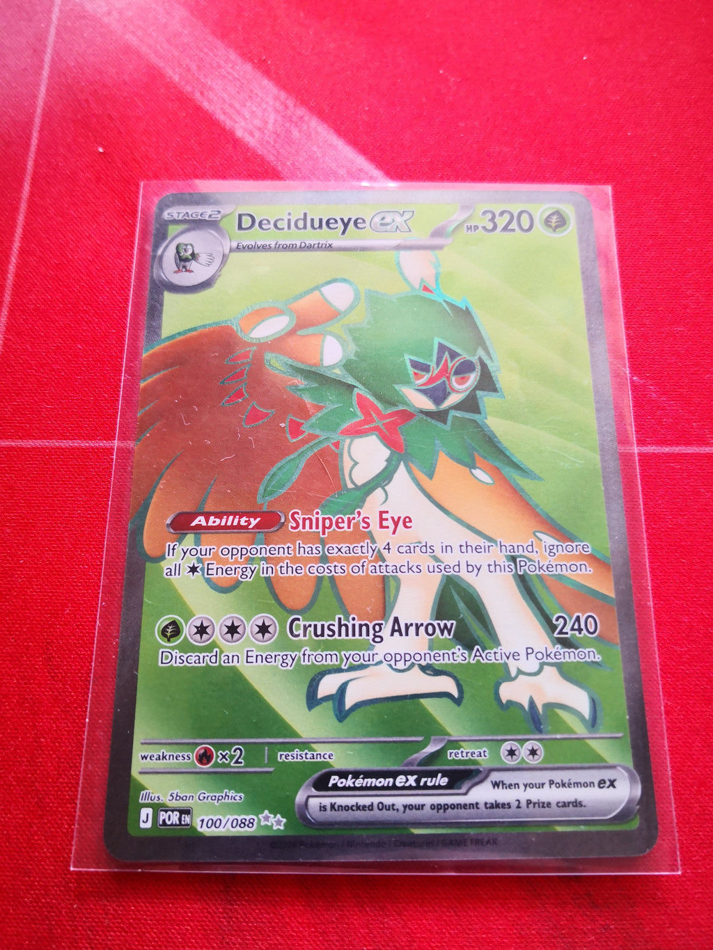 Decidueye EX 100/088 - Pokemon TCG Singles