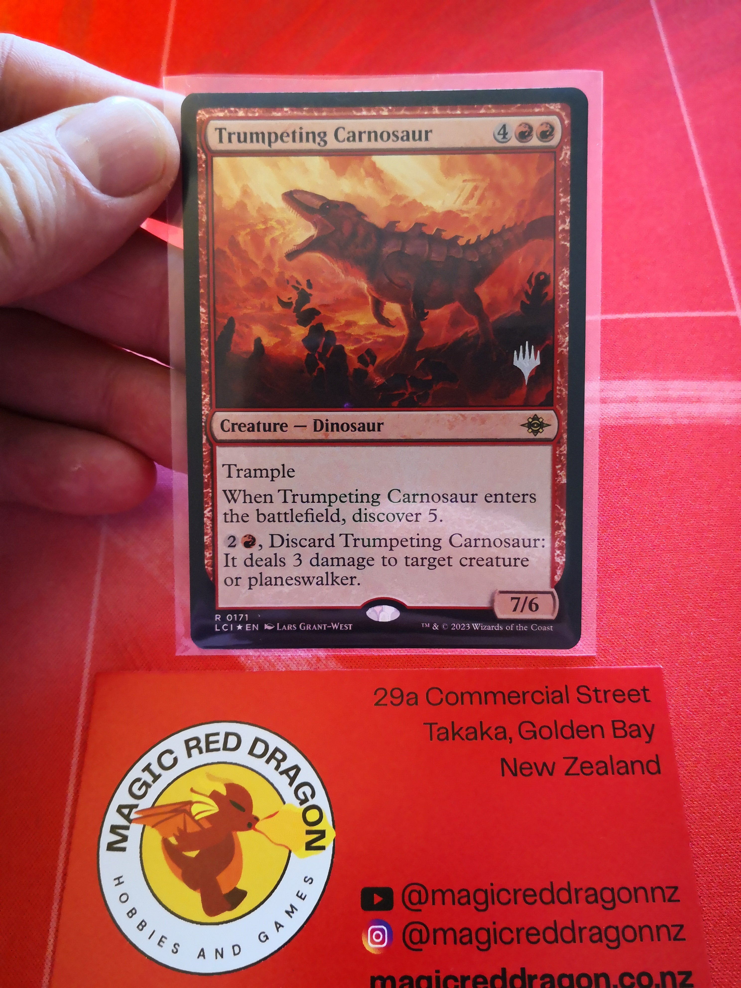 Trumpeting Carnosaur R 0171 FOIL Promo