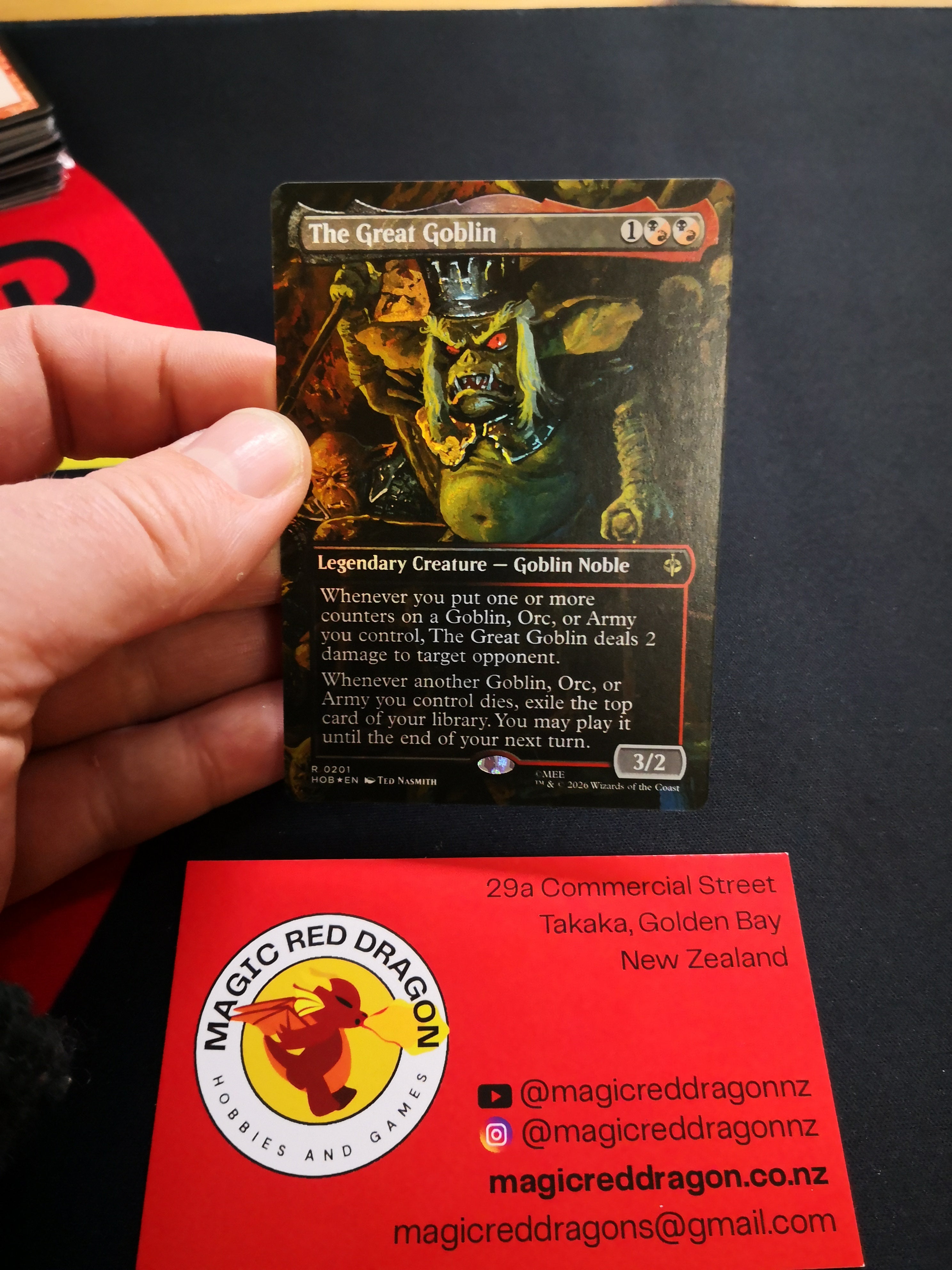 The Great Goblin- NM - Borderless FOIL