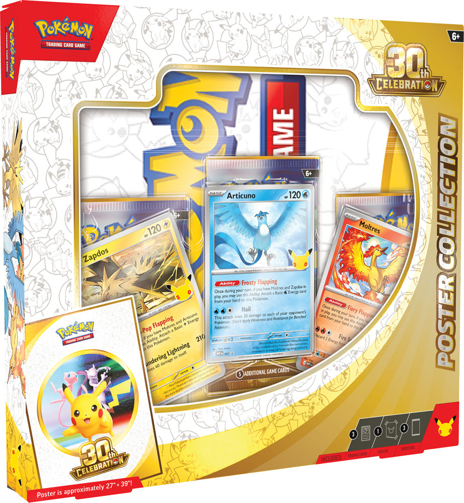 Pokémon TCG: 30th Celebration Poster Collection - PRE ORDER - Release Date:  September 16th 2026