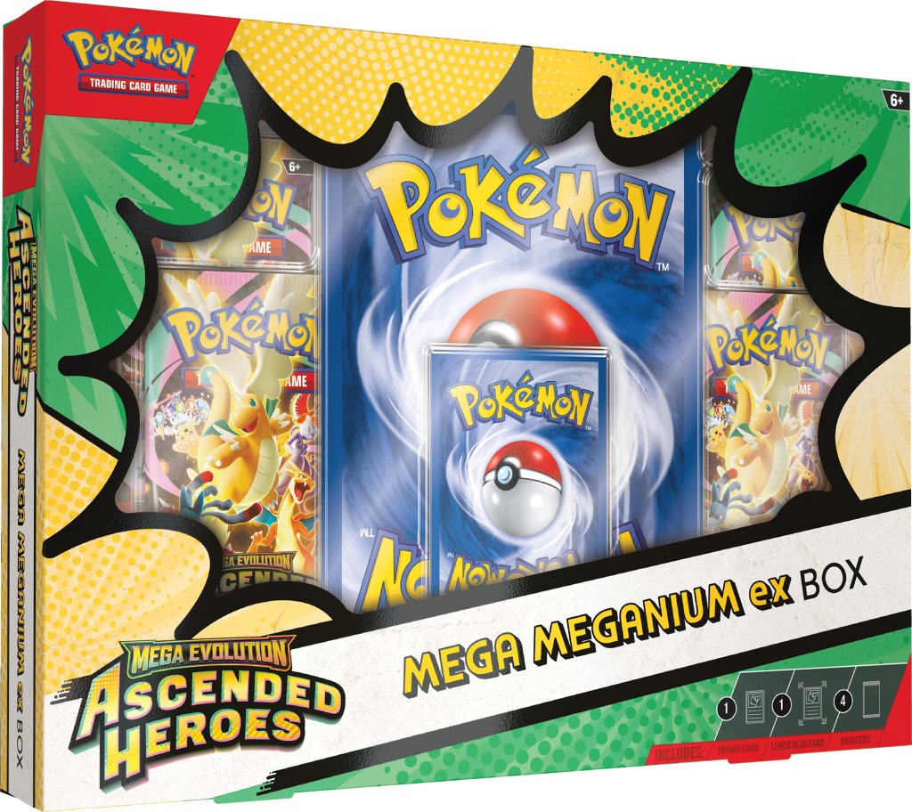 Pokémon TCG: Mega Evolution—Ascended Heroes Mega Meganium ex Box (PRE-ORDER) Release date: 24th April 2026
