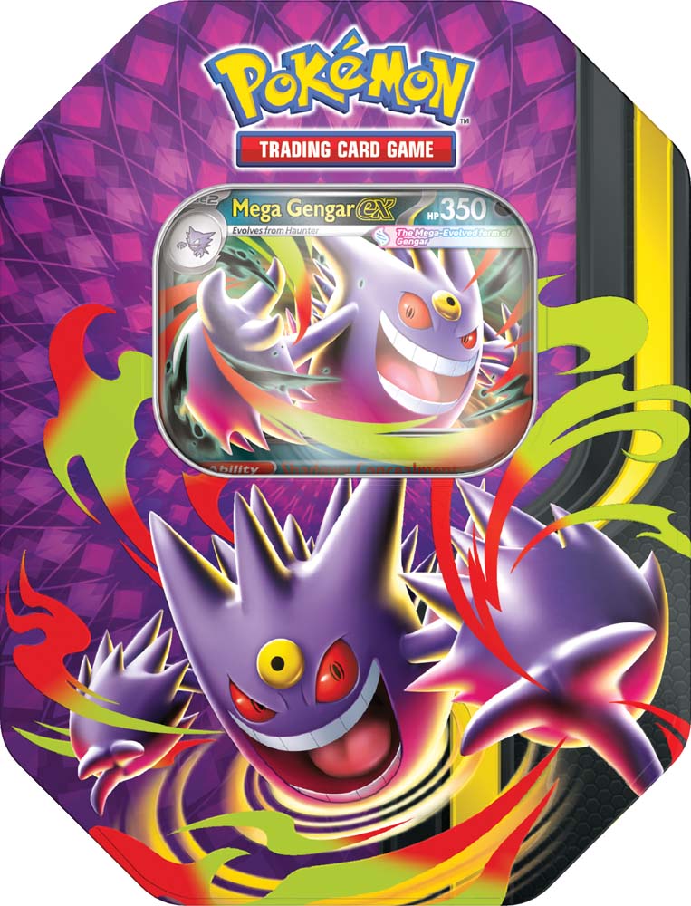 Pokemon TCG: Mega Moonlight Tin - Mega Gengar ex(Pre-order) Release Date: June 5th 2026