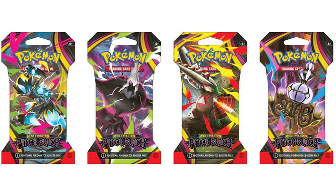 Pokémon TCG: Mega Evolution—Pokemon TCG Mega Evolutions 5 Pitch Black Sleeved Blister Booster Pack (PRE ORDER) Release Date: 17th July 2026
