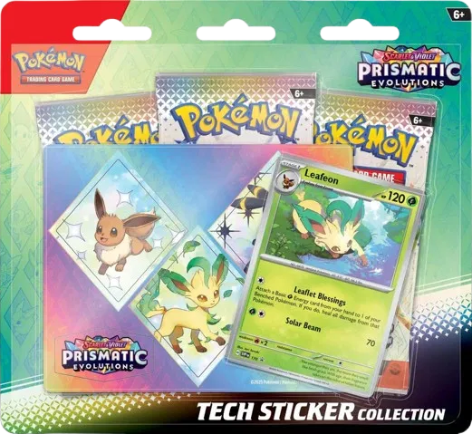 Pokémon TCG: Pokemon TCG Scarlet & Violet 8.5 Prismatic Evolutions Tech Sticker Blister [Leafeon]