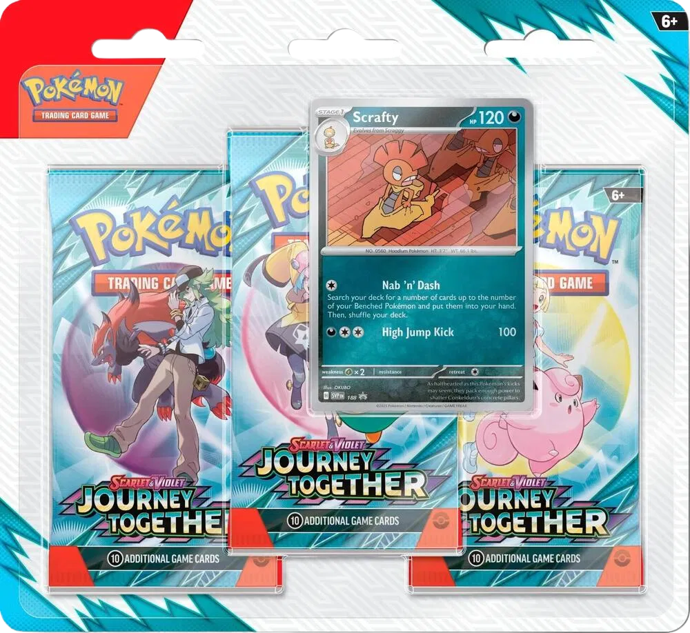 Pokemon TCG: Scarlet & Violet 9 Journey Together Three booster blister