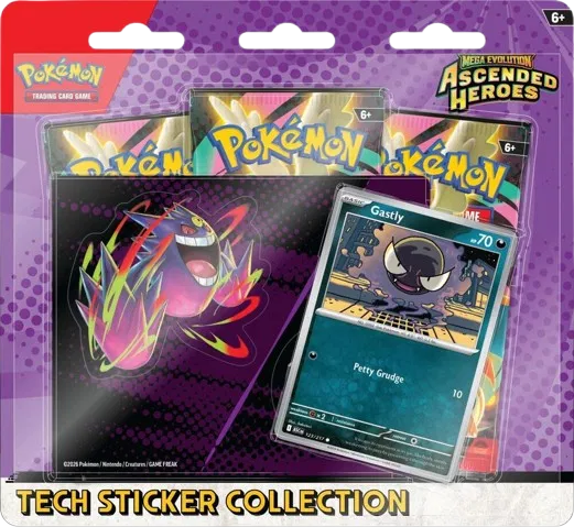 Pokémon TCG: Mega Evolution— Ascended Heroes Tech Sticker Collection - Gastly