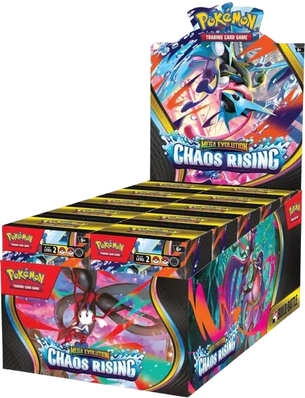 Chaos Rising - Pre Release Kit Sealed - Build and Battle box + Booster Box + Staff Promos - Pokémon TCG: Mega Evolution Chaos Rising