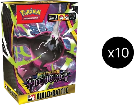 Pitch Black - Pre Release Kit Sealed - Build and Battle box + Booster Box + Staff Promos - Pokémon TCG: Mega Evolution Pitch Black